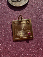 vintage December 22 1956 calendar charm