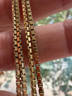 23.75" 18k gold box chain