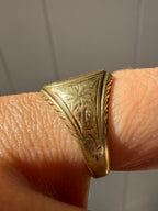 hand engraved EW signet