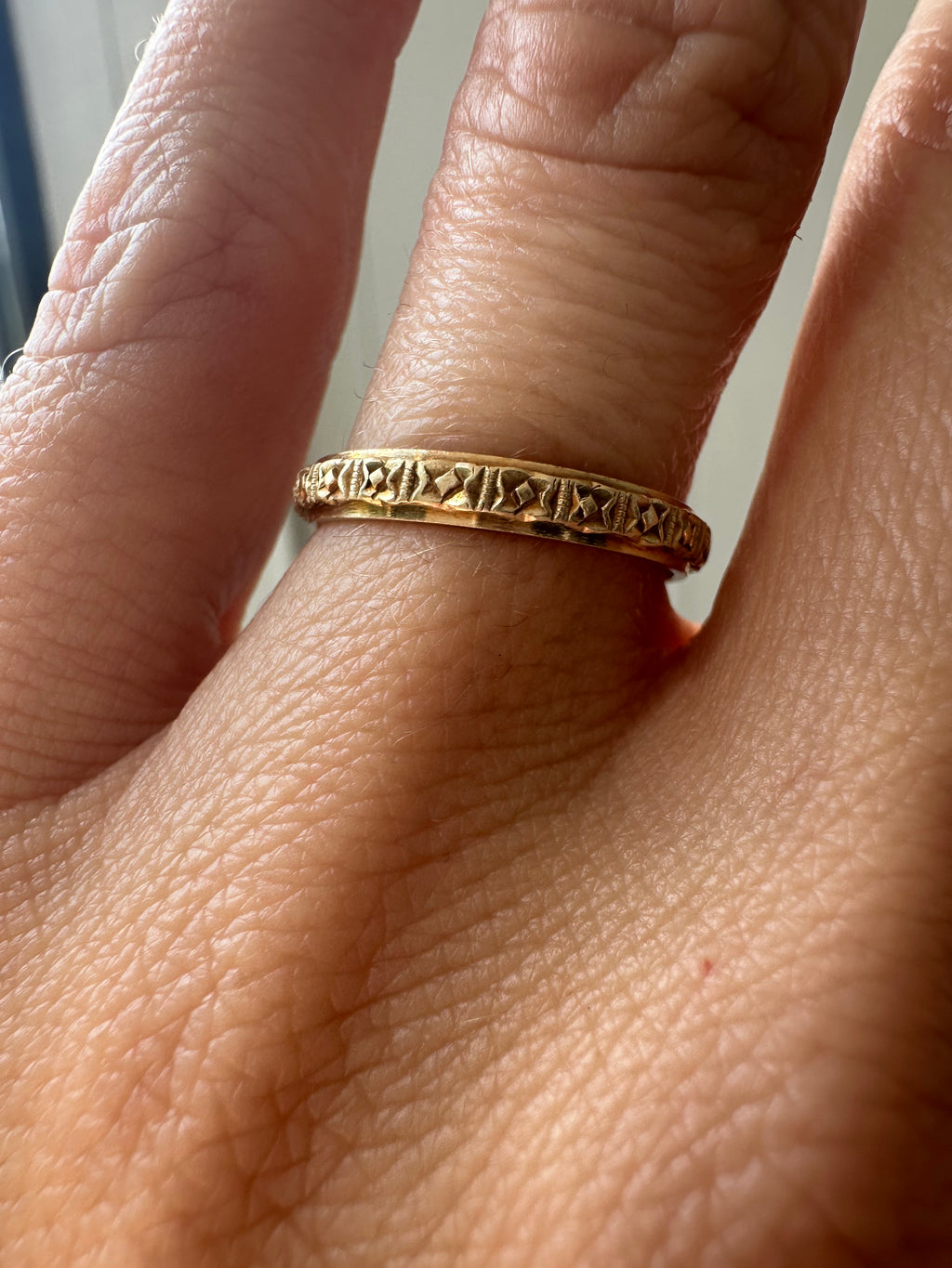 textured eternity band