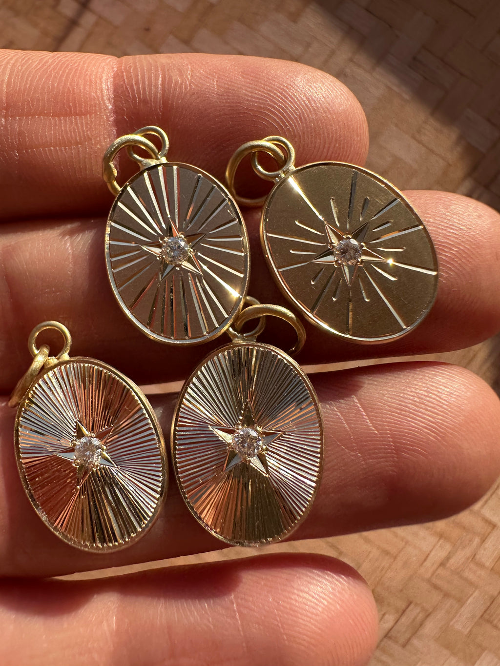 one-of-a-kind starburst pendants