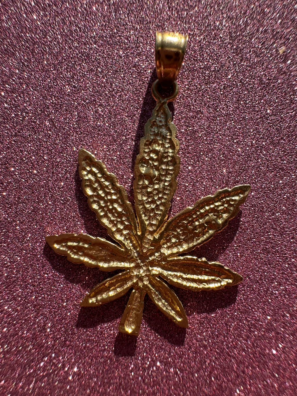 marijuana leaf charm