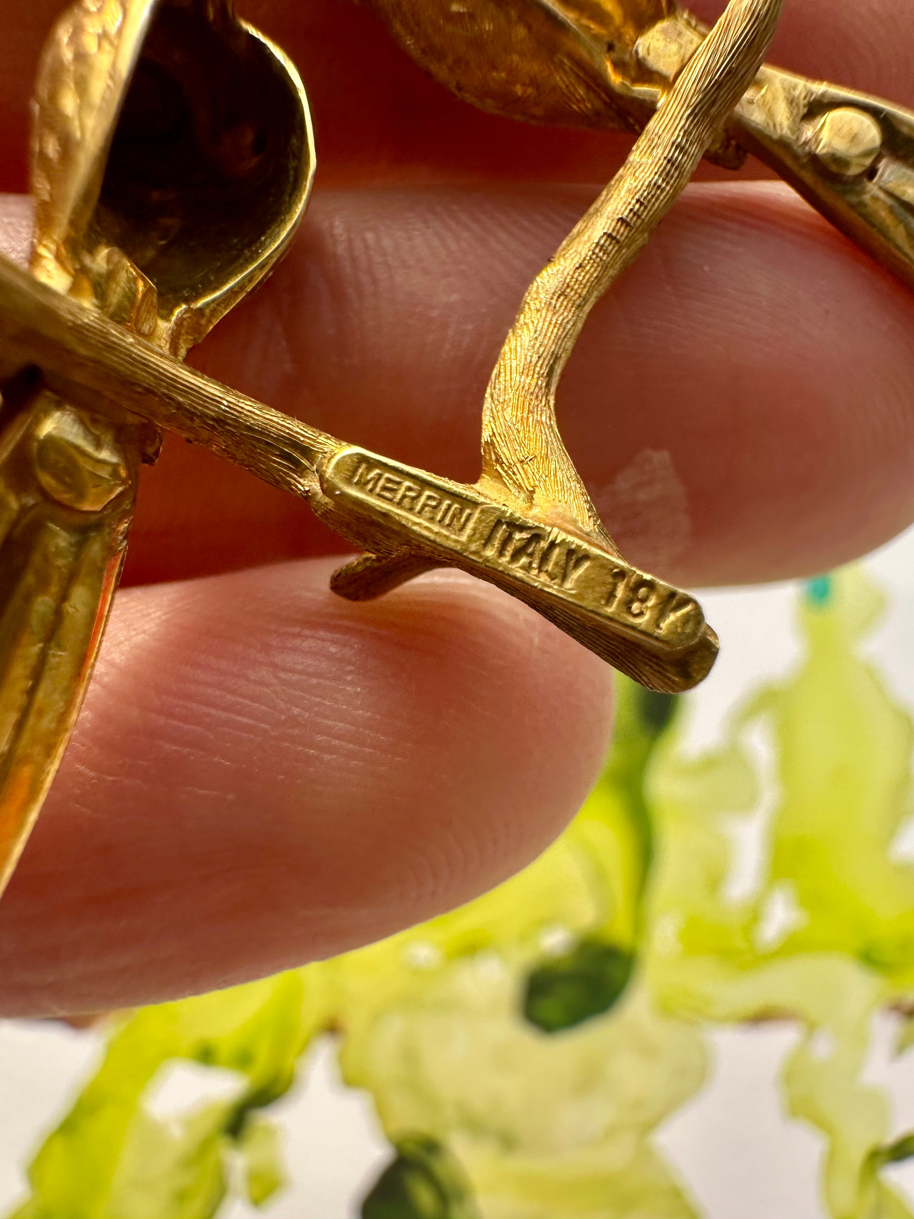 vintage Merrin lovebirds pin