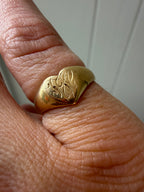heart signet with faint engraving