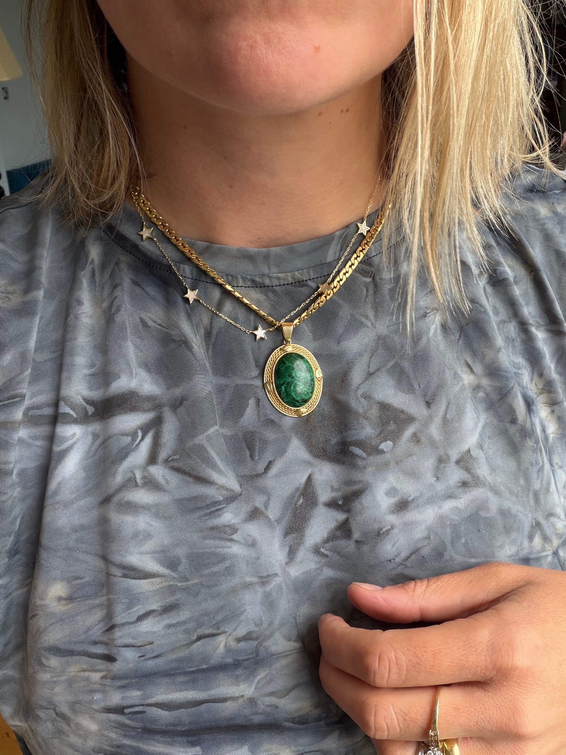 fabulous jade and gold pendant