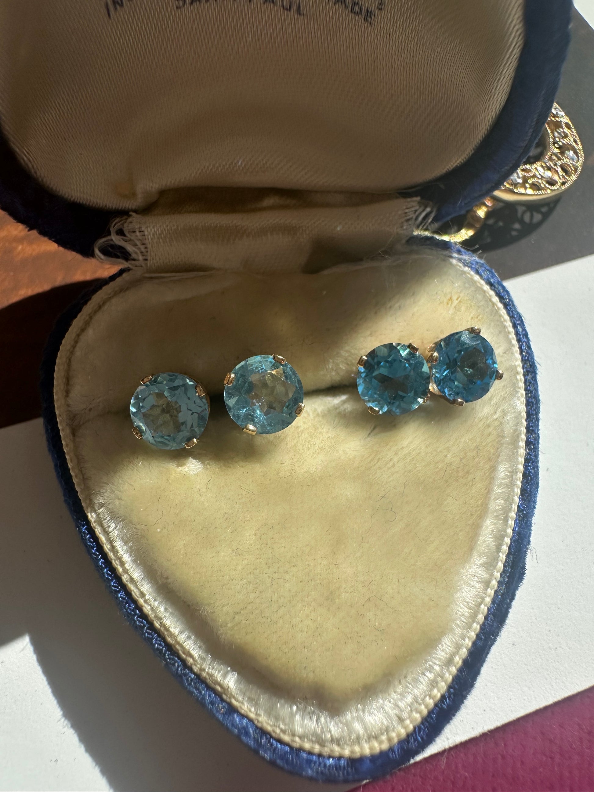 blue topaz stud earrings