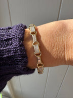 3.63carat natural diamond buckle link tennis bracelet