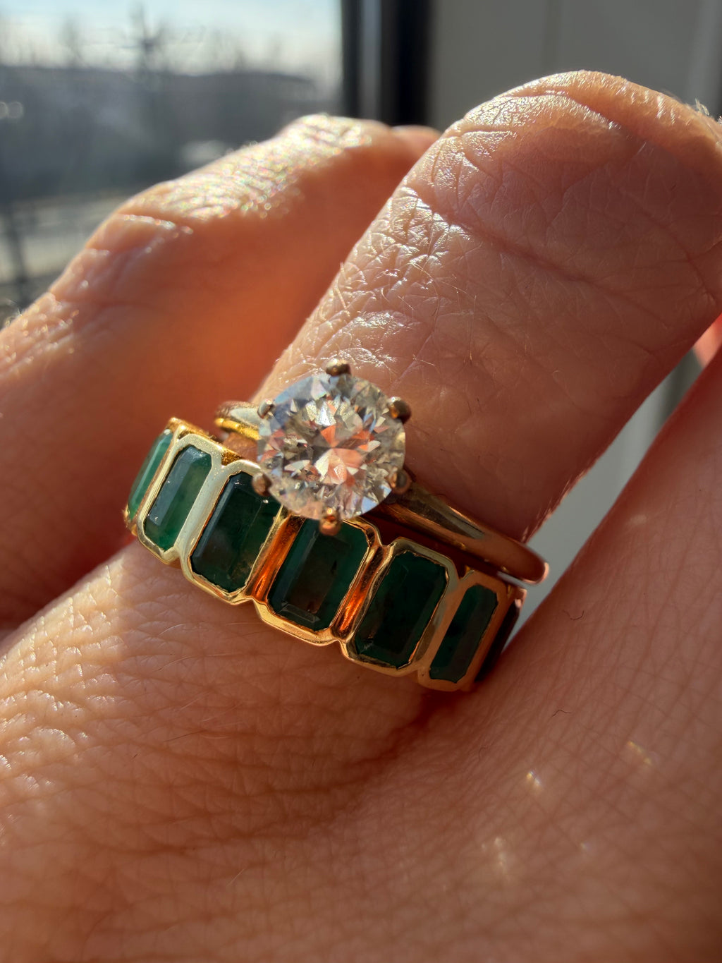 The Emerald Karat THE VERDE PURE natural emerald eternity band