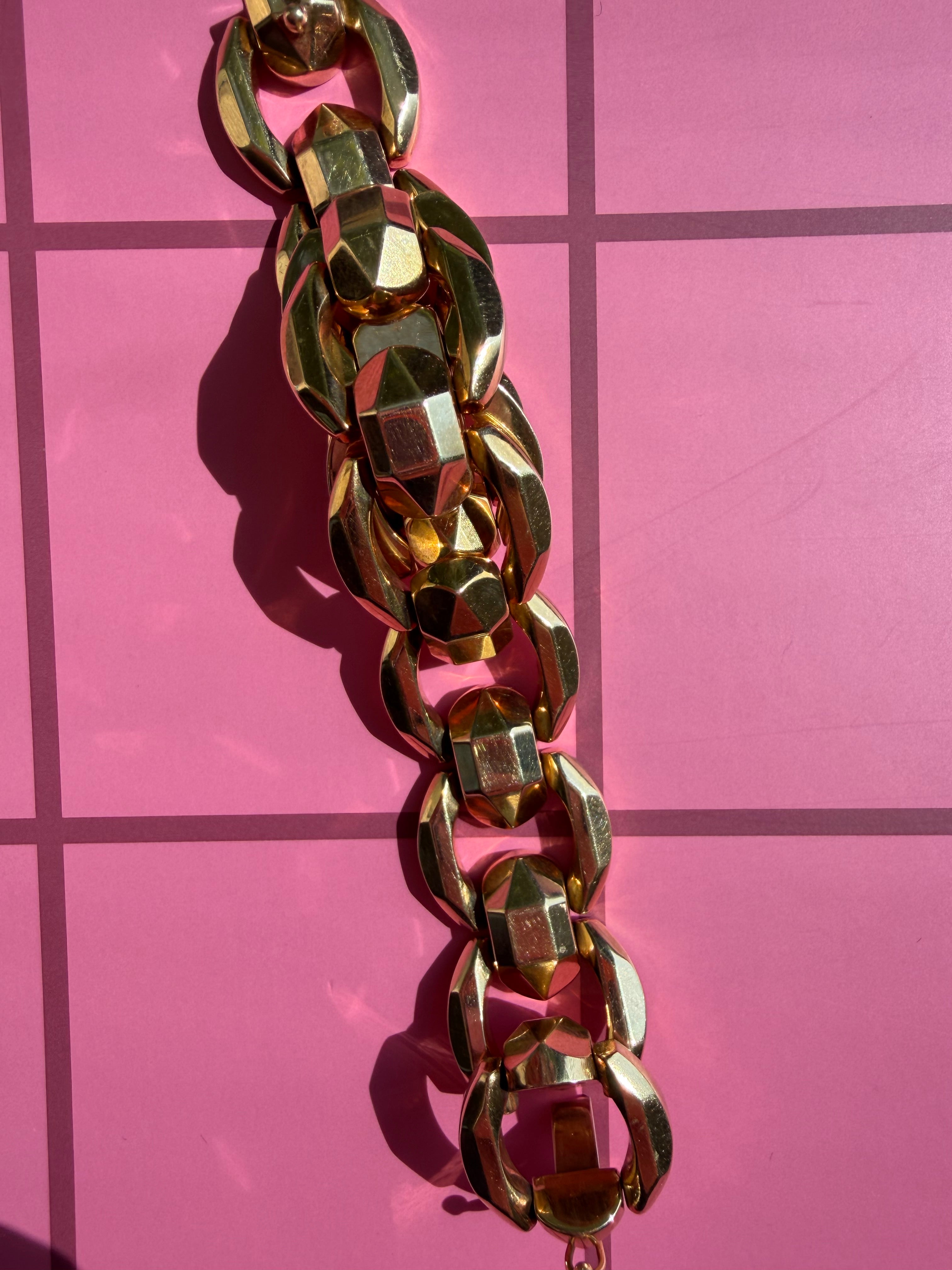 faceted geometric bracelet