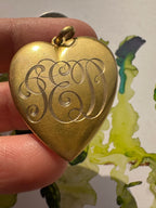 vintage large heart locket