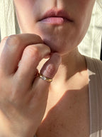 18k gold moonstone ring