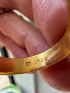 21k two tone engraved band