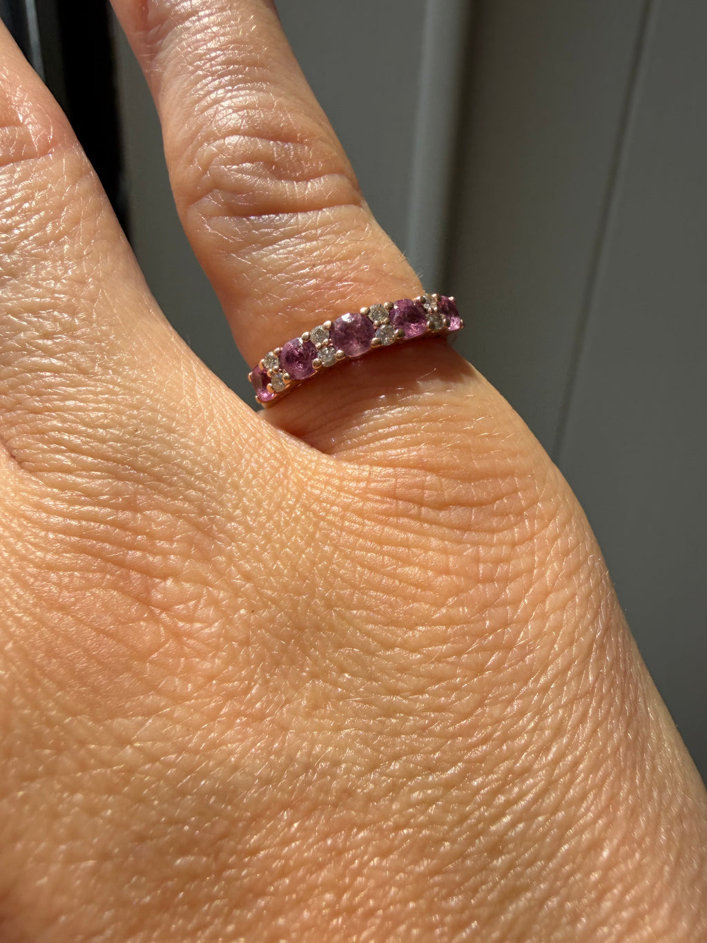 natural pink rubies and diamonds in rose gold