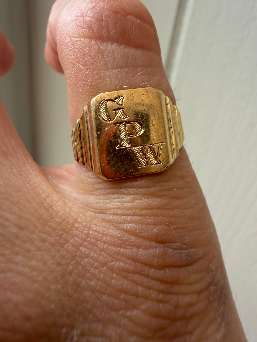 GPW square signet ring