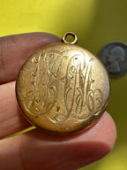 antique round engraved locket