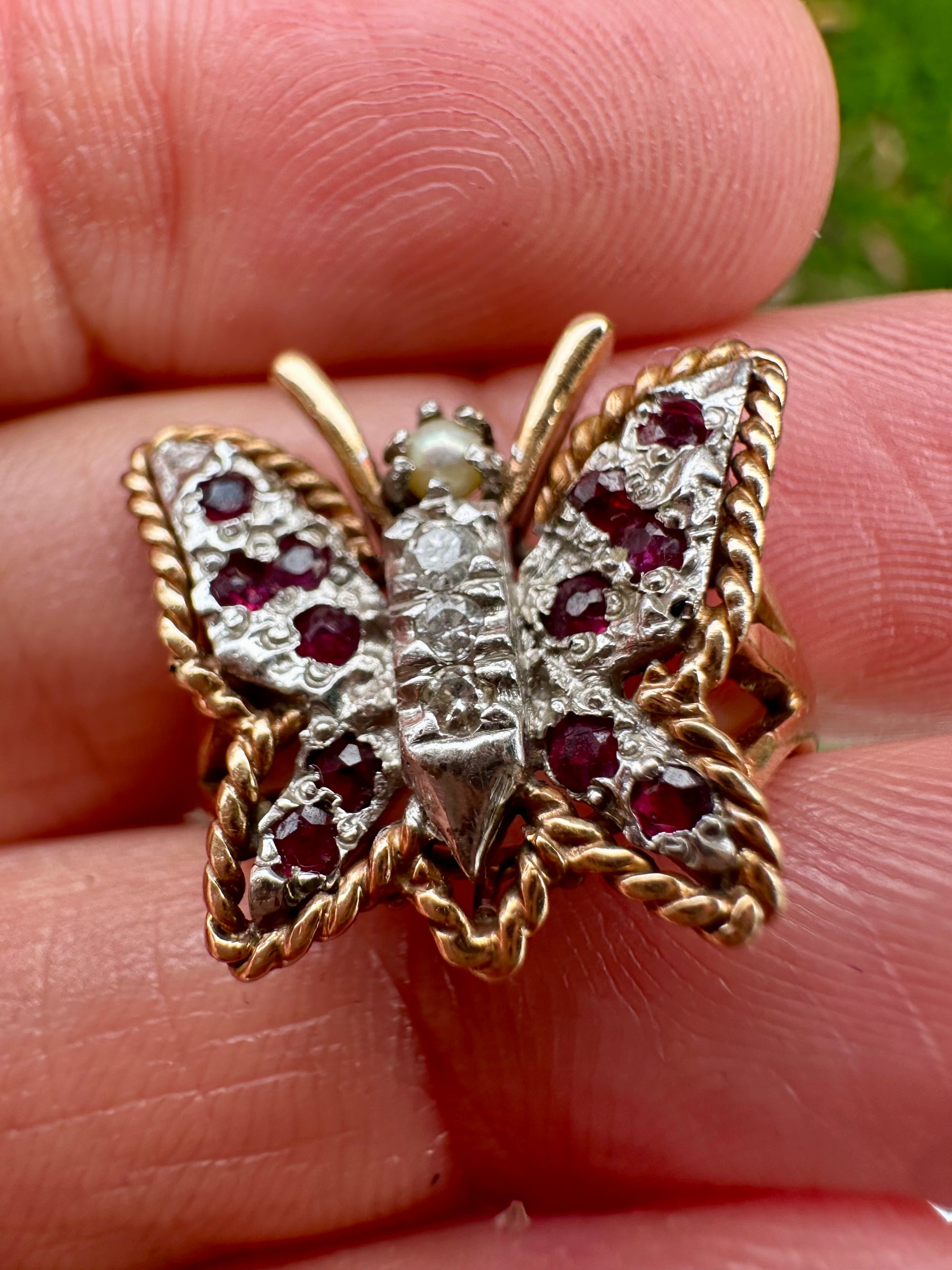 ruby, diamond and pearl butterfly