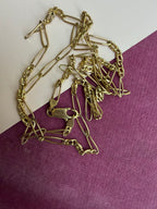 23.5" dainty long figaro link chain