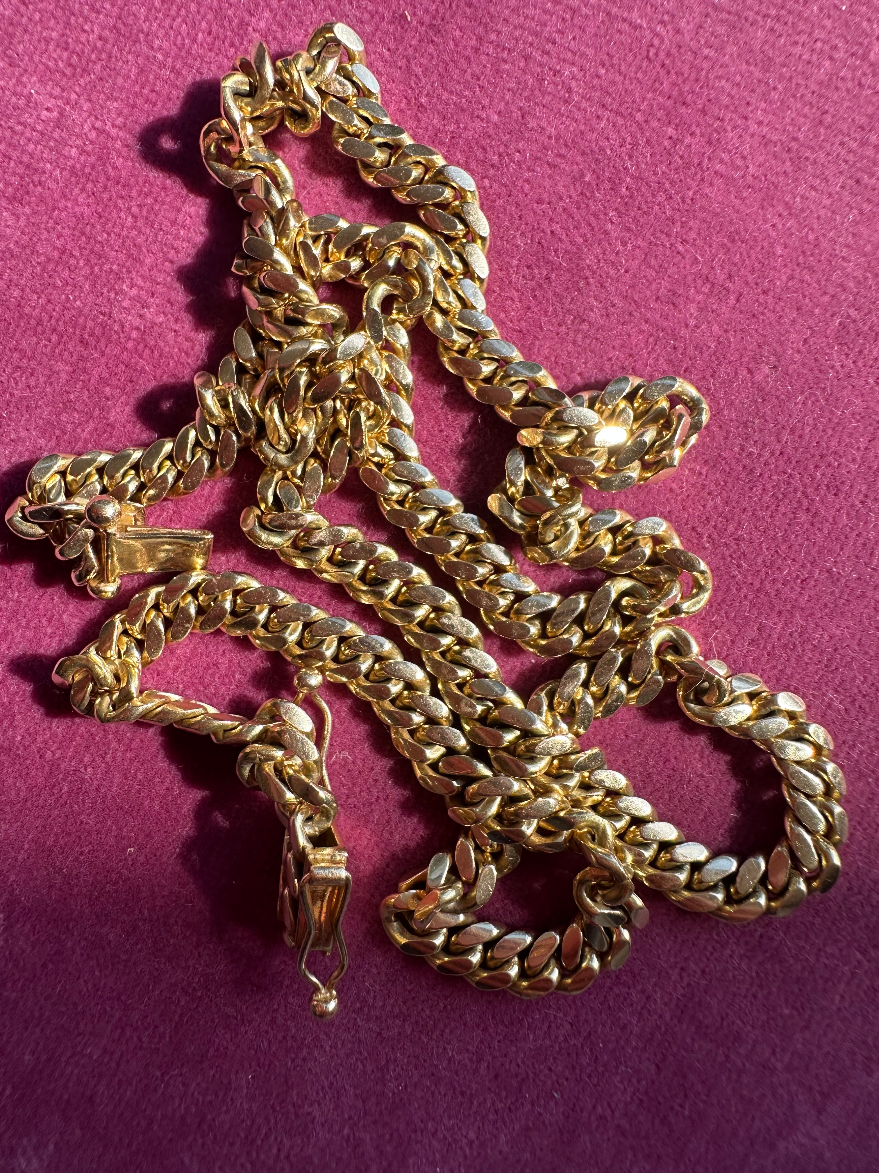 24.25" solid puffy curb chain