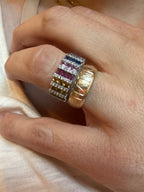 rainbow sapphires and white gold by Effy