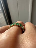 The Emerald Karat THE VERDE LUXE natural emerald + diamond eternity band