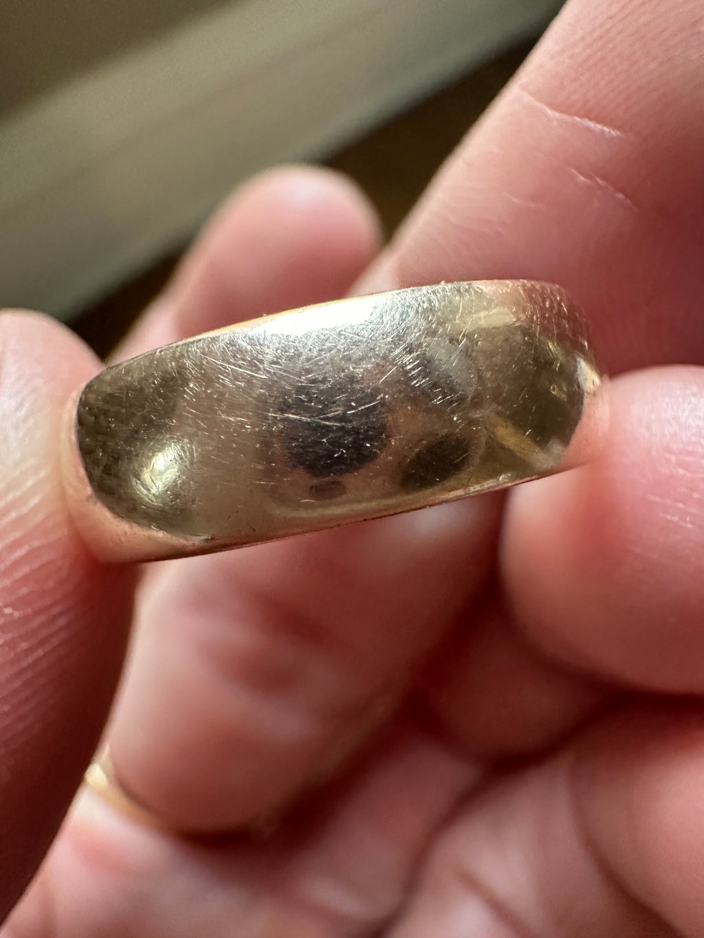 6mm antique 14k yellow gold band