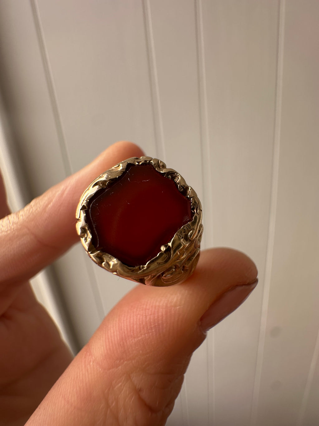 antique carnelian shield