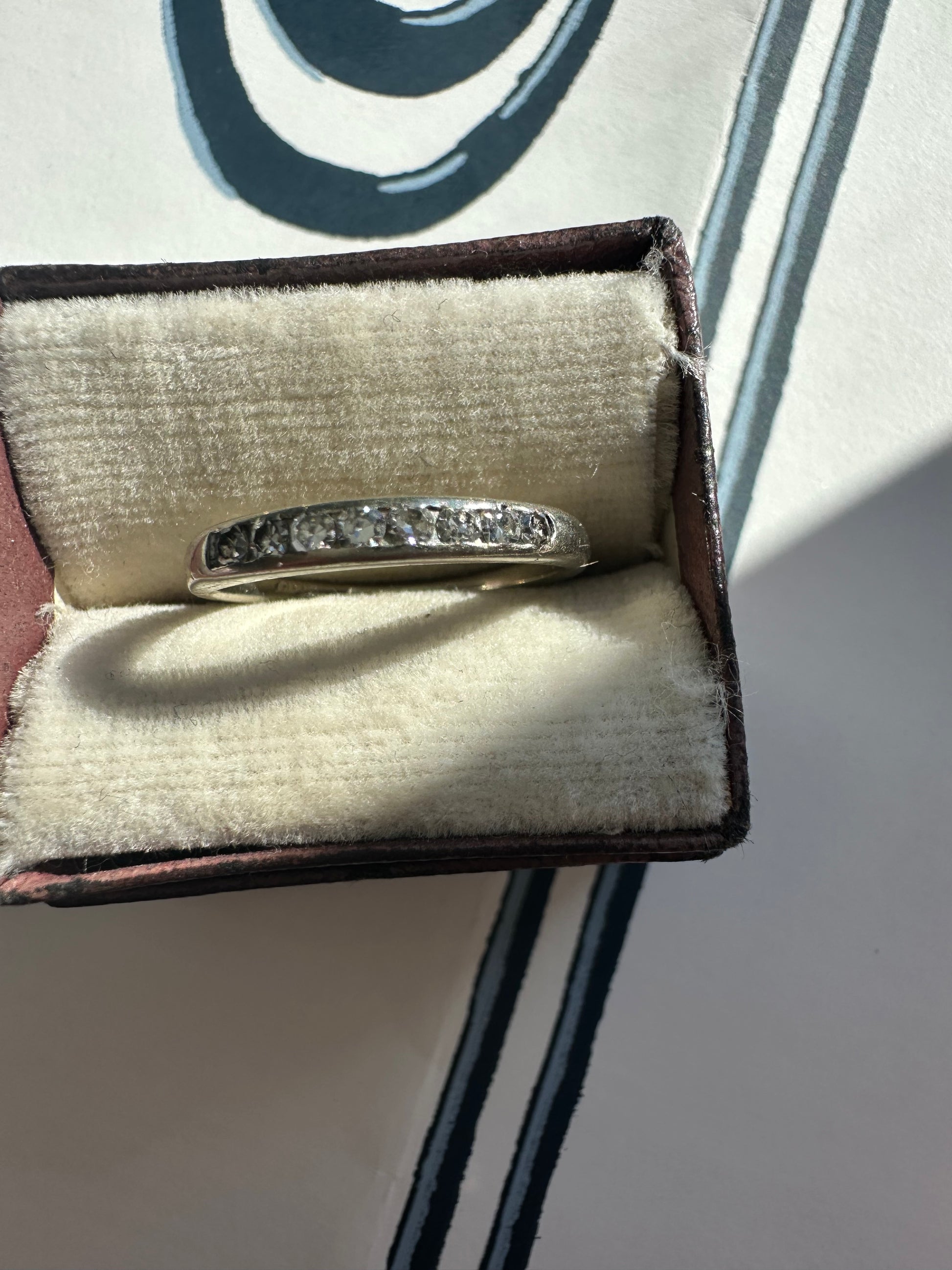 white gold and diamond anniversary band