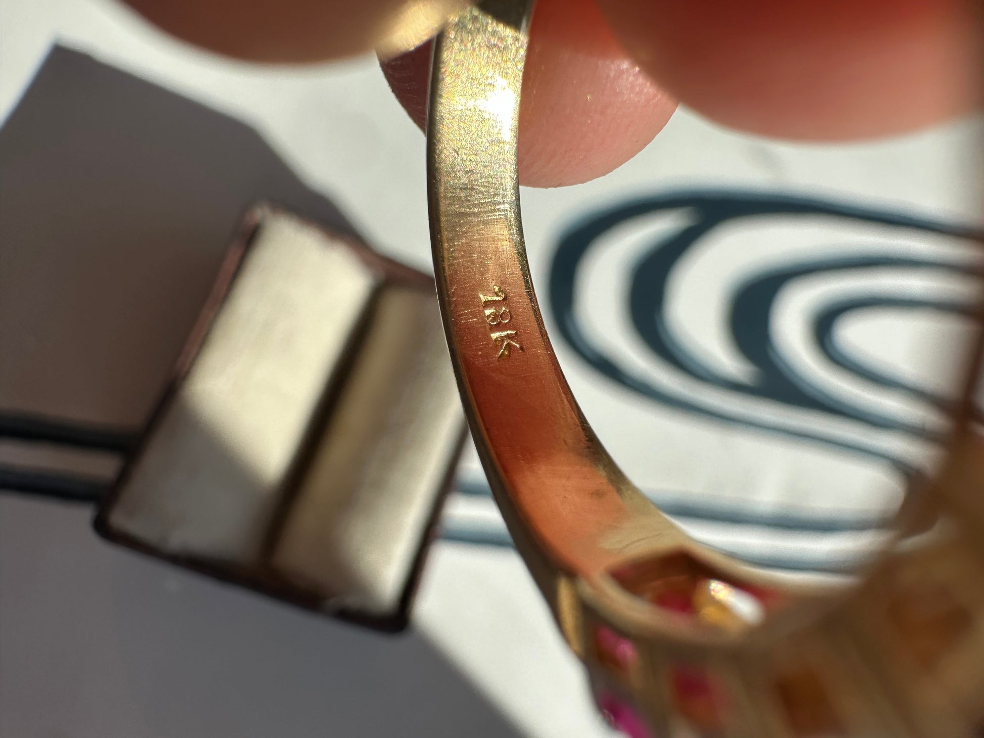 ruby band set in 18k yellow gold