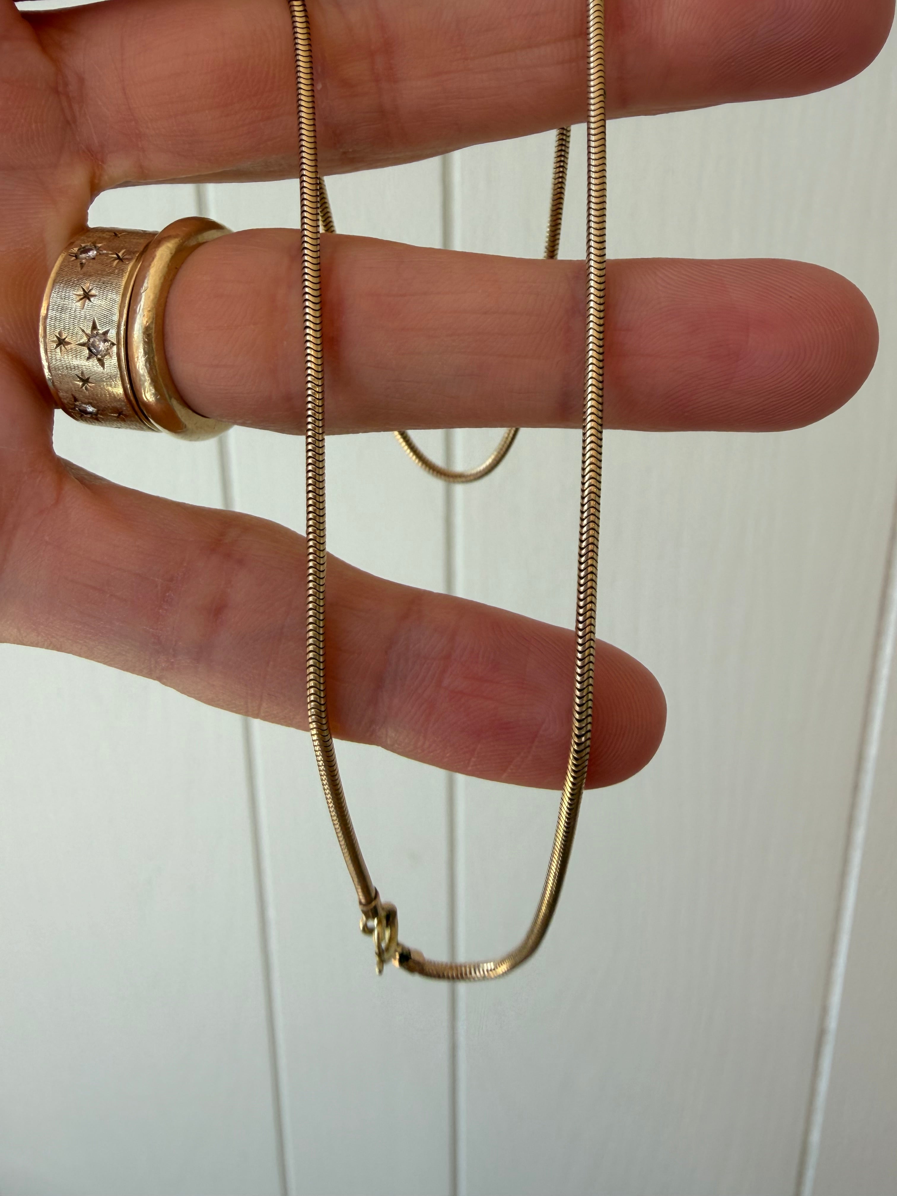 14k gold 15.5” snake chain