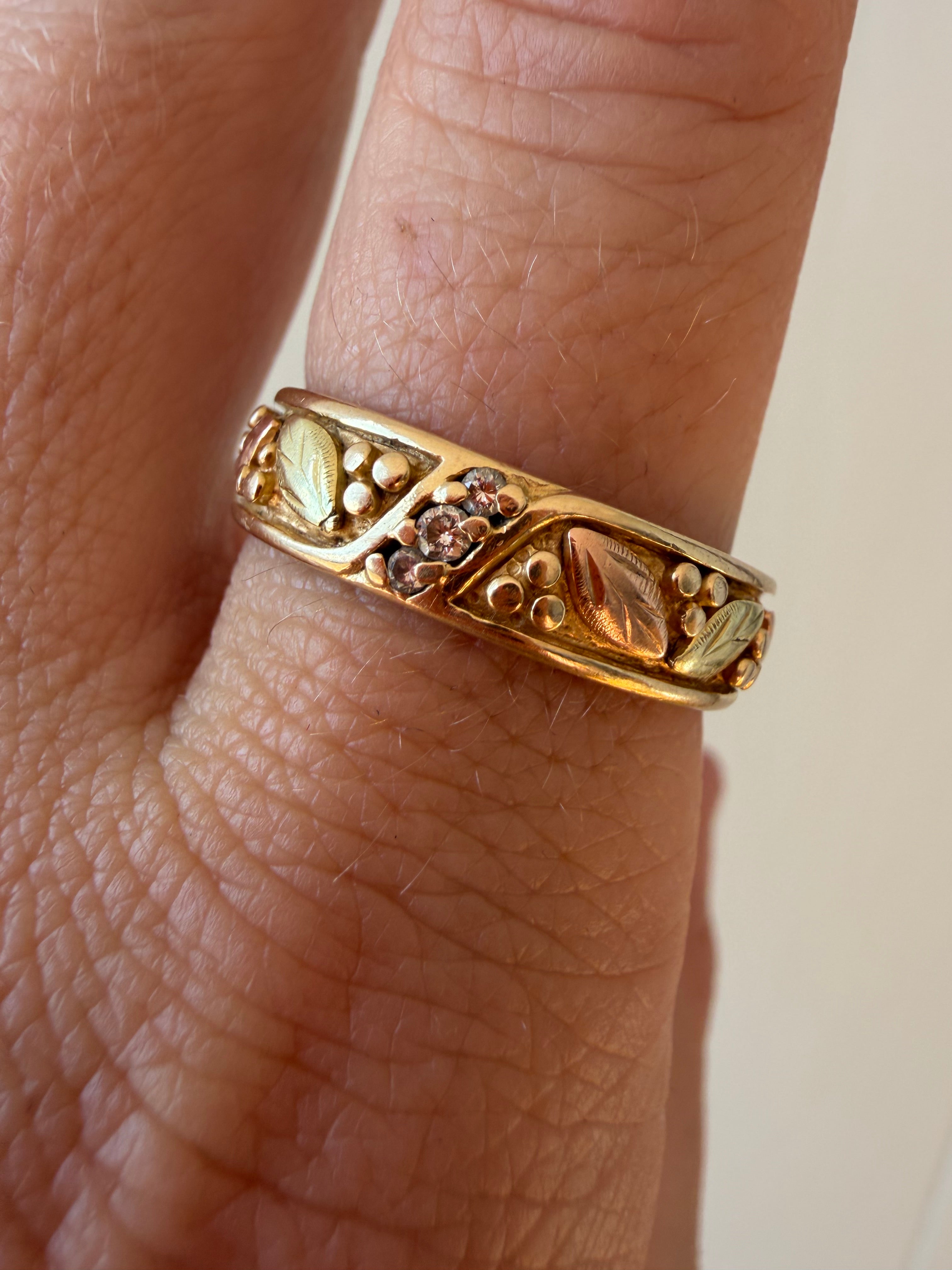 black hills gold diamond band