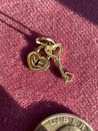 heart and key charm