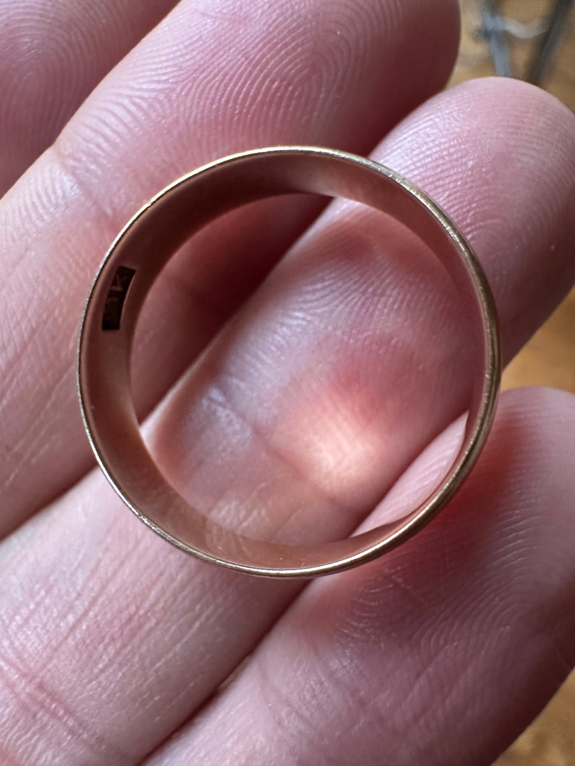 5mm antique 14k yellow gold band