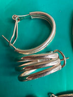 triple hoop with negative space