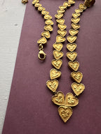 21k gold hearts necklace
