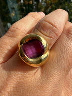 chunky 18k amethyst ring