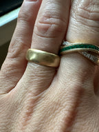 6.5mm antique 18k buttery gold band