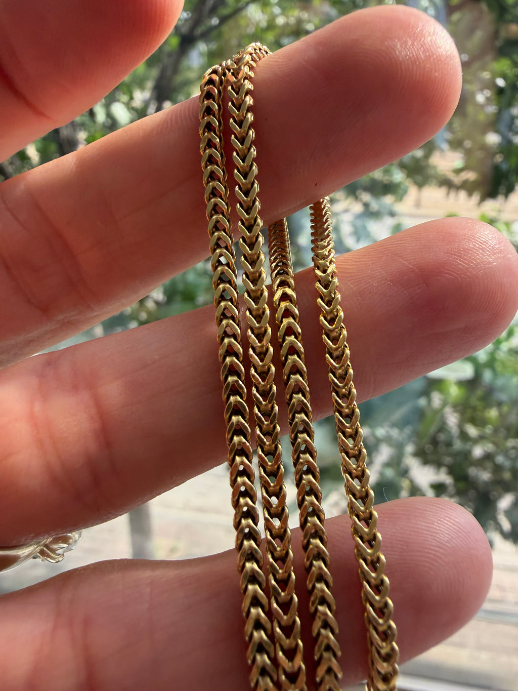 24" franco chain in 18k gold