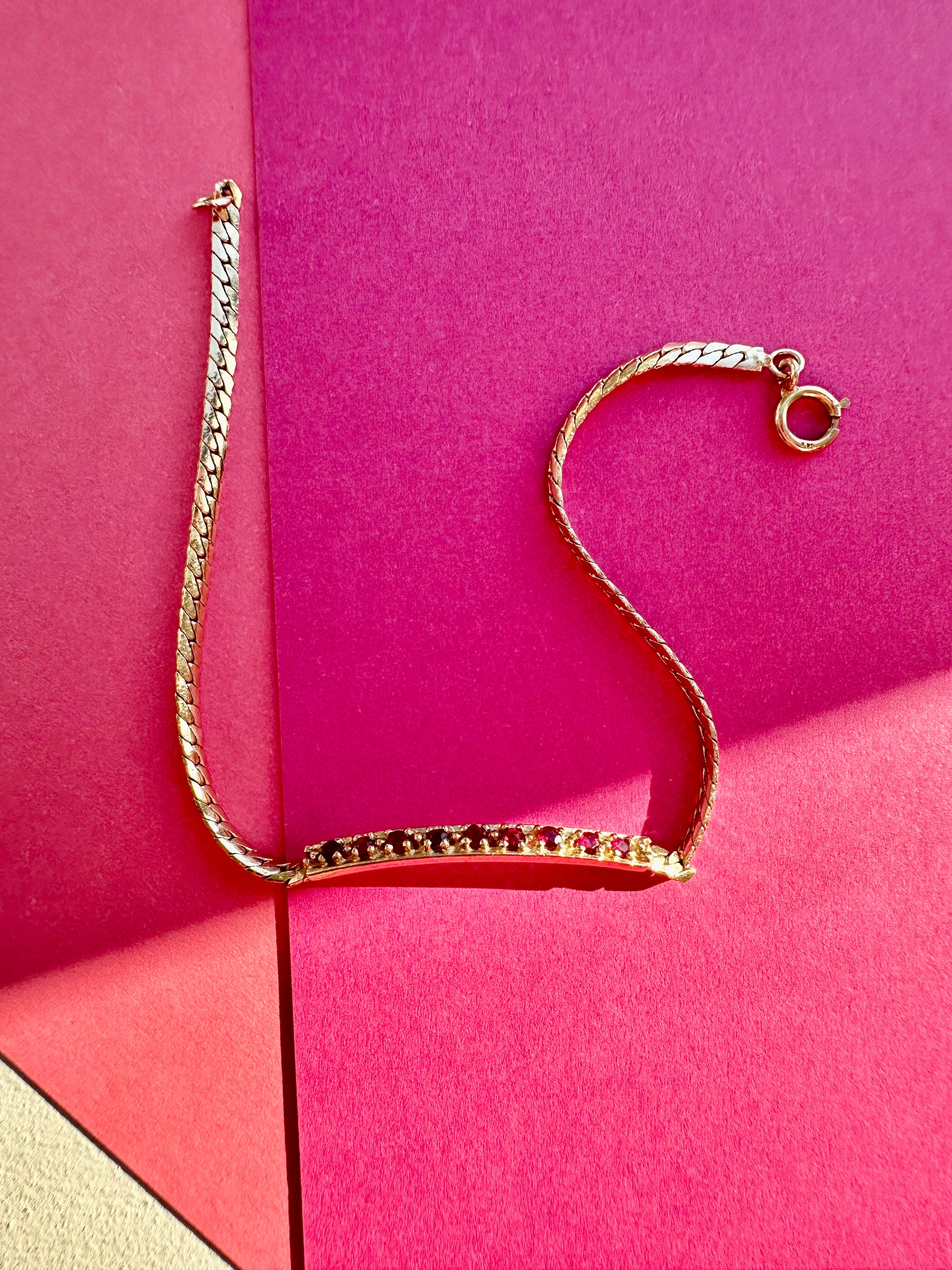 ruby bar bracelet