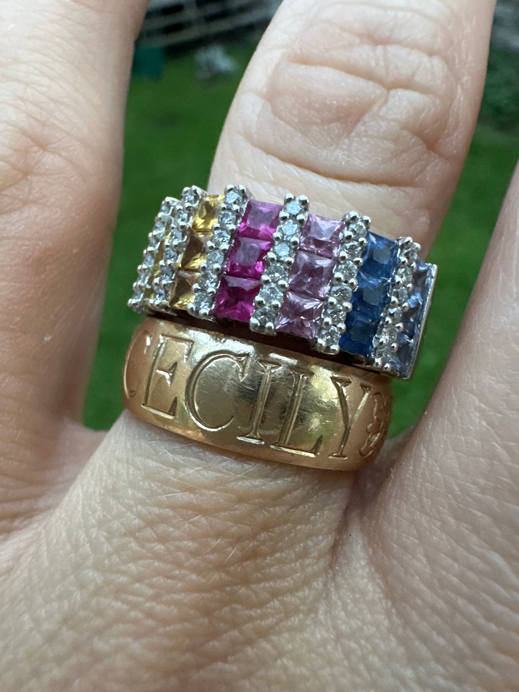 rainbow sapphires and white gold by Effy