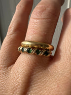 emerald and gold wave band