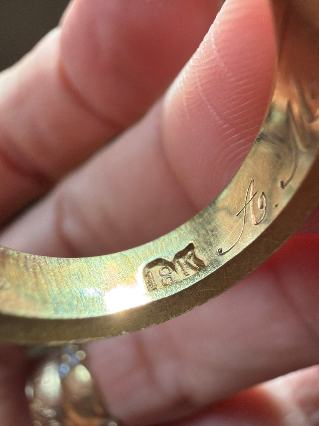 antique 1903 5.6mm 18k gold band