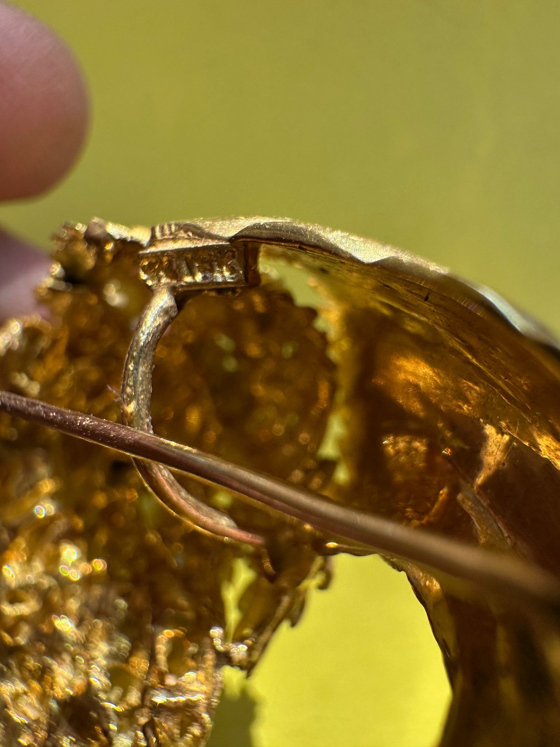 vintage cornucopia feather leaf and diamond brooch