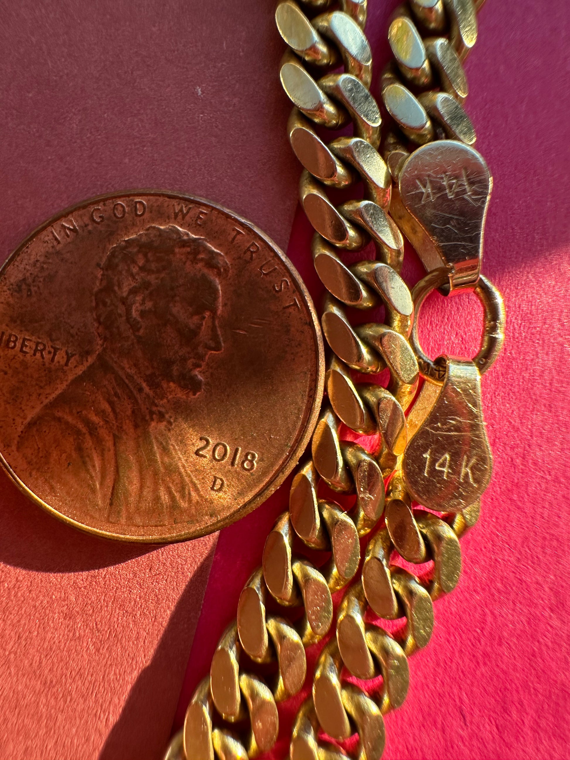 heavy solid 24.5" long curb chain