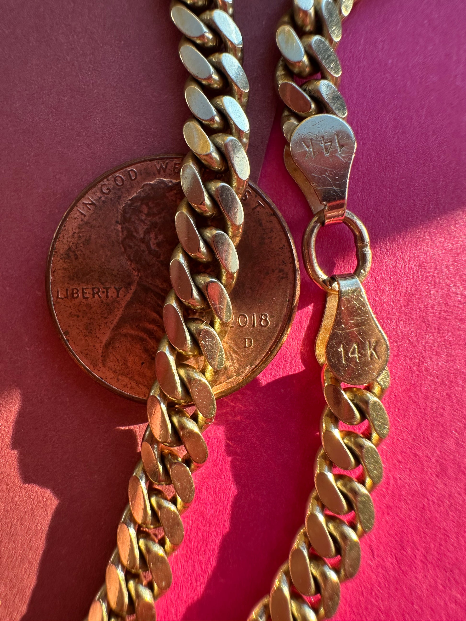 heavy solid 24.5" long curb chain