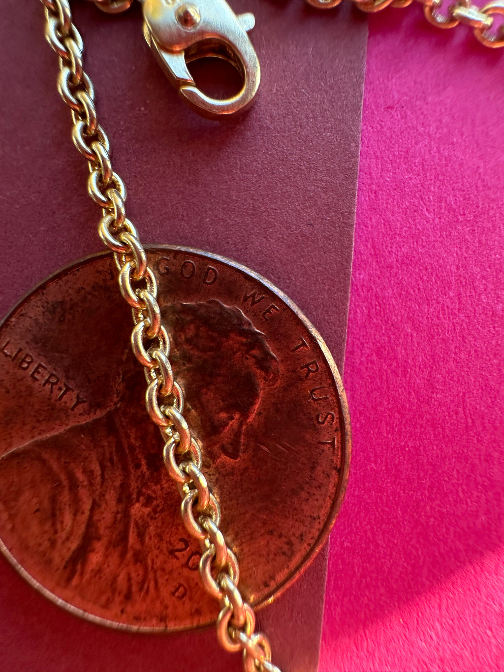 18k gold solid 17.75" cable chain