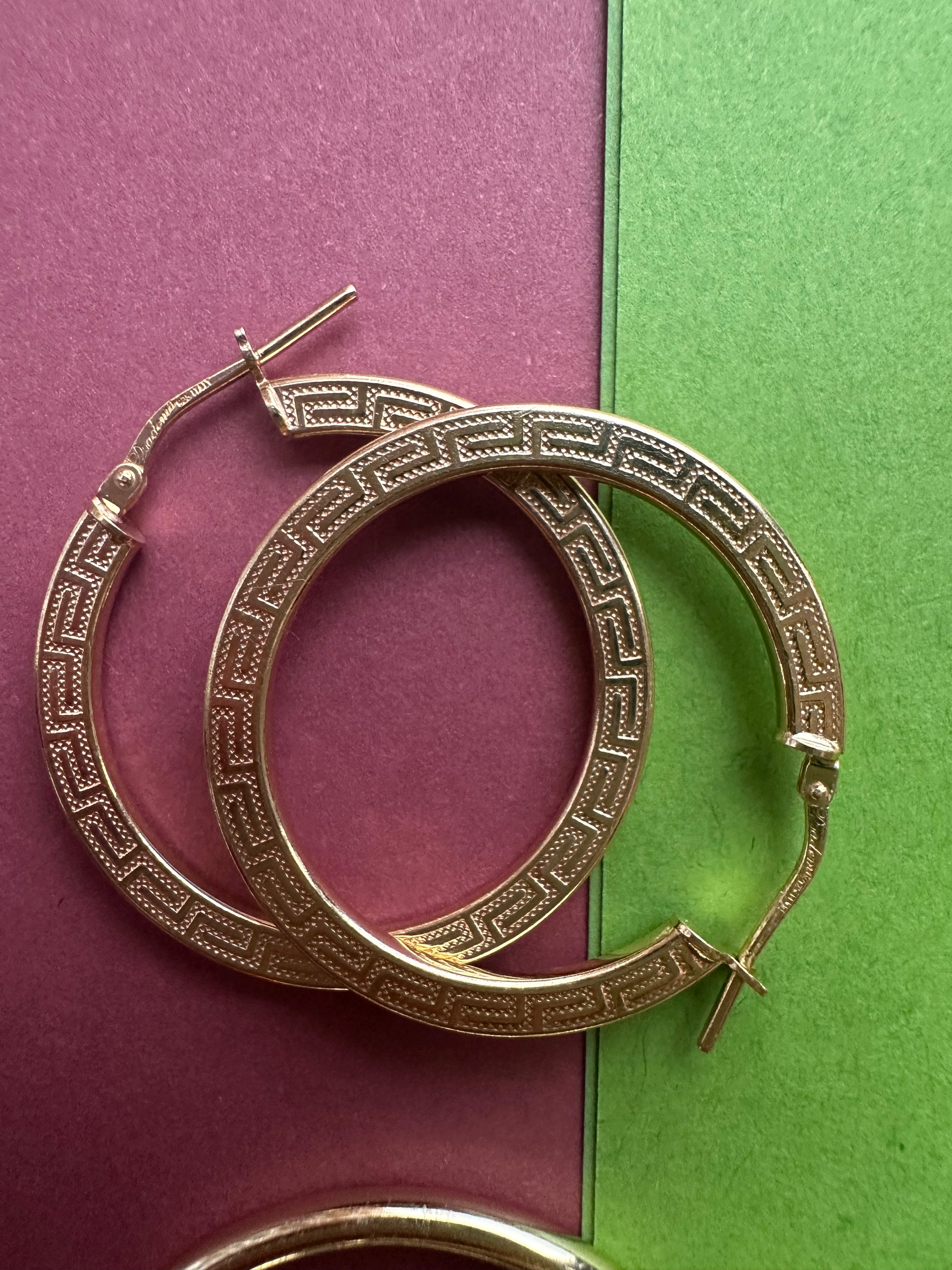 gold plated sterling silver hoops