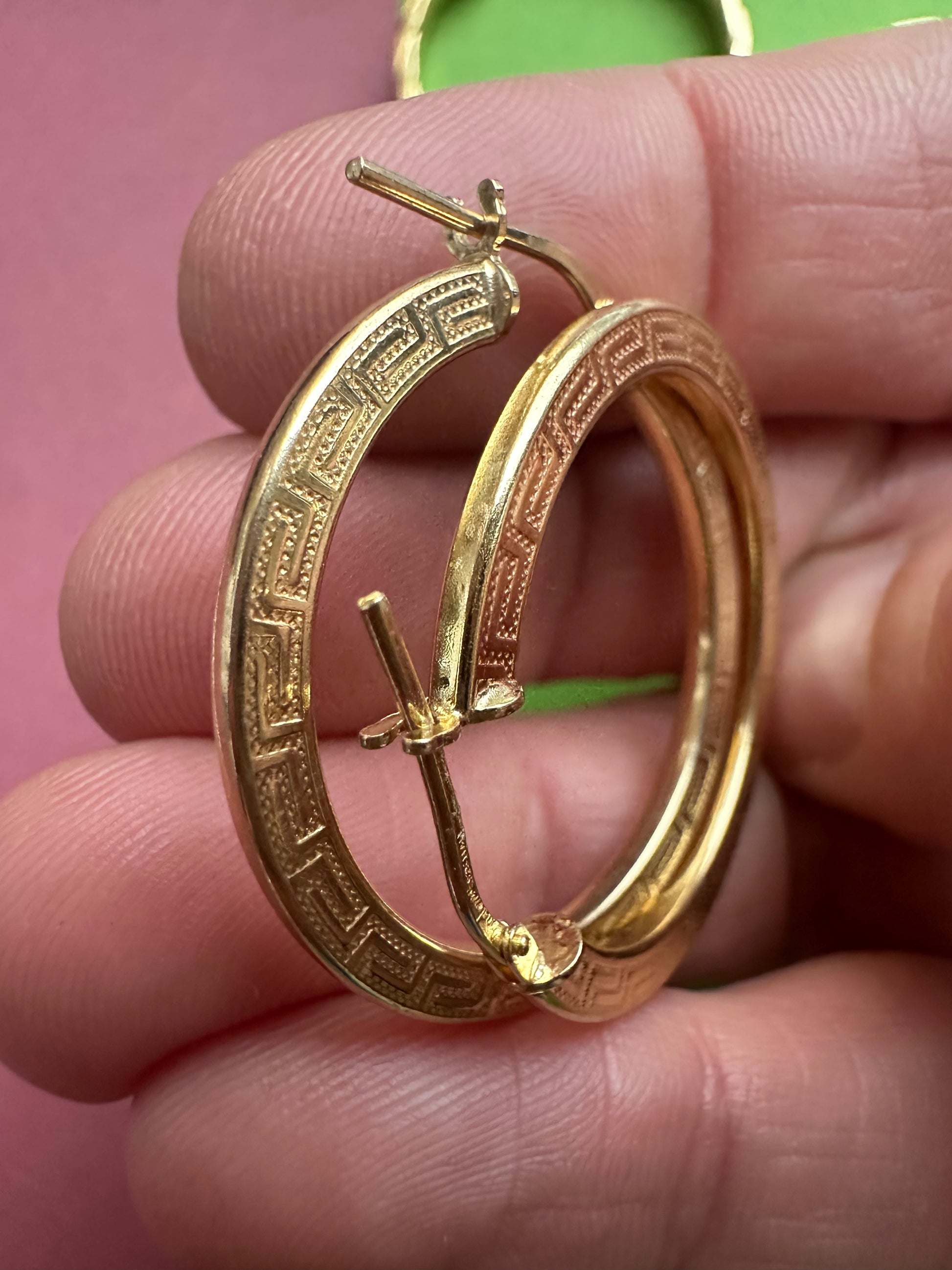 gold plated sterling silver hoops