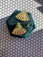 emerald and diamond studs // fan jackets