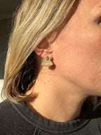 emerald and diamond studs // fan jackets