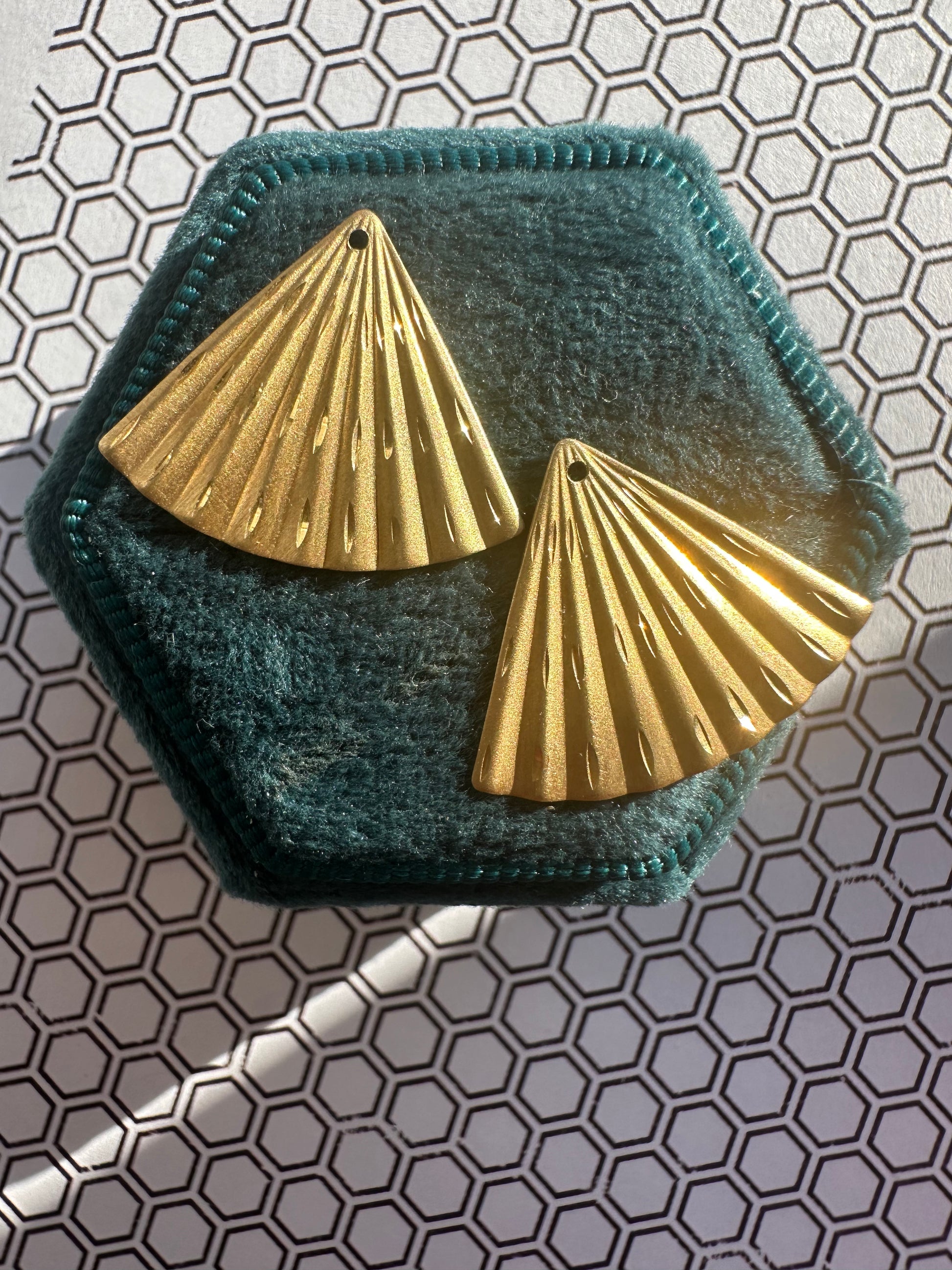 emerald and diamond studs // fan jackets